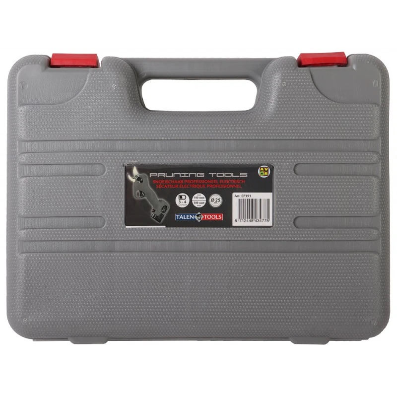 Talen Tools Electrische Snoeischaar In Opbergkoffer, 2 Accu's 1 Talen Tools Electrische Snoeischaar In Opbergkoffer, 2 Accu's